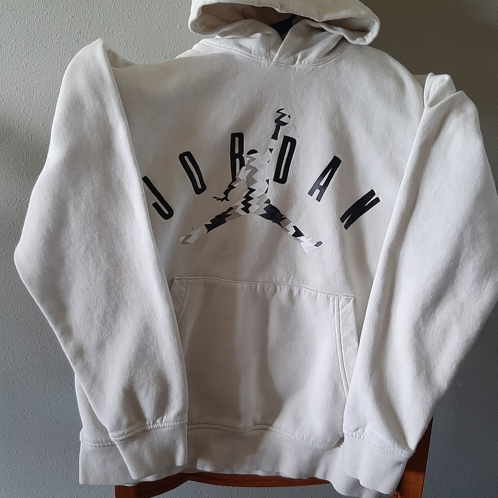 Jordan Off-White Hoodie with Black Logo